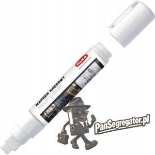 Marker kredowy końcówka 8x5mm biały TO-291 02 TOMA