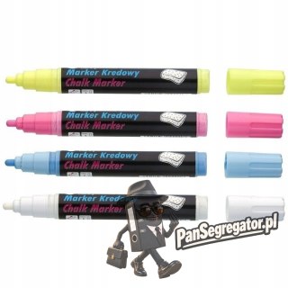 Marker kredowy końcówka 8x5mm biały TO-291 02 TOMA