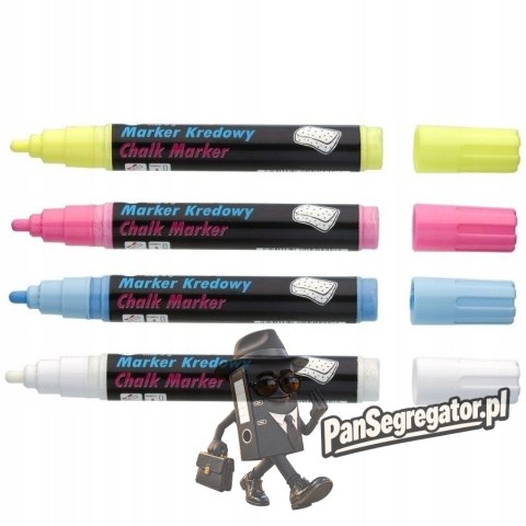 Marker kredowy końcówka 8x5mm biały TO-291 02 TOMA