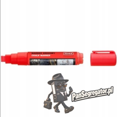 Marker kredowy końcówka 8x5mm czerwony TO-291 22 TOMA