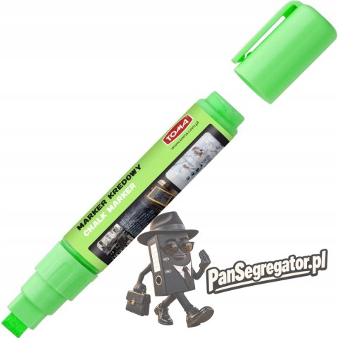 Marker kredowy końcówka 8x5mm zielony TO-291 42 TOMA