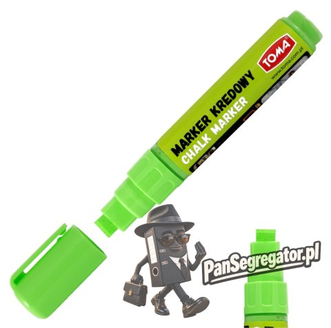 Marker kredowy końcówka 8x5mm zielony TO-291 42 TOMA