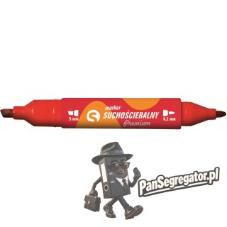 Marker suchościeralny dwustronny czerwony KM504-C2 TETIS 5mm/4.2mm