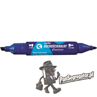 Marker suchościeralny dwustronny niebieski KM504-N2 TETIS 5mm/4.2mm