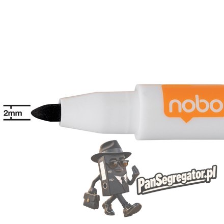 Marker suchościeralny mini czarny z magnesem i gąbką 2104184 NOBO