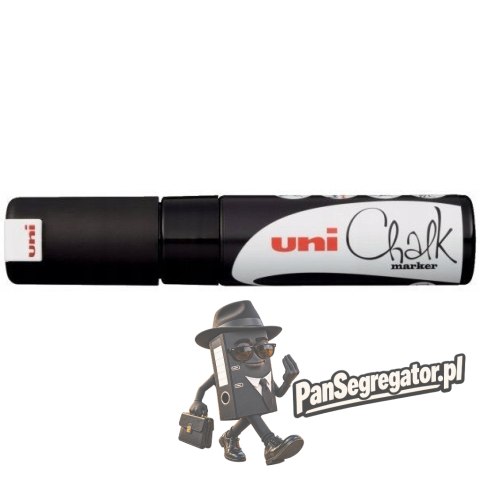 Marker z farbą kredową CHALK PWE-8K czarny UNI UNPWE8K/6CA