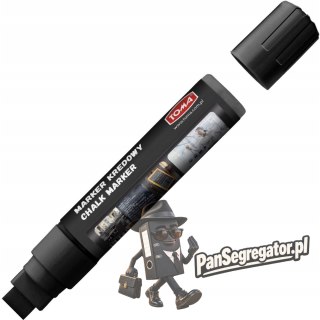Markery kredowe końcówka 15x8mm czarne TO-290 32 TOMA