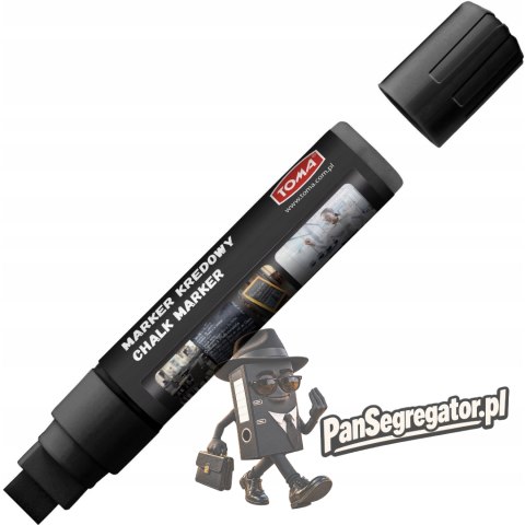 Markery kredowe końcówka 15x8mm czarne TO-290 32 TOMA