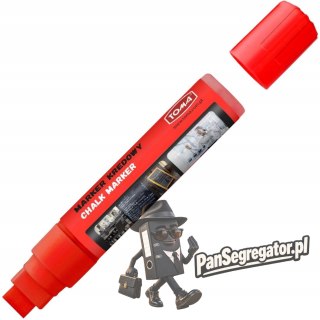 Markery kredowe końcówka 15x8mm czerwone TO-290 22 TOMA