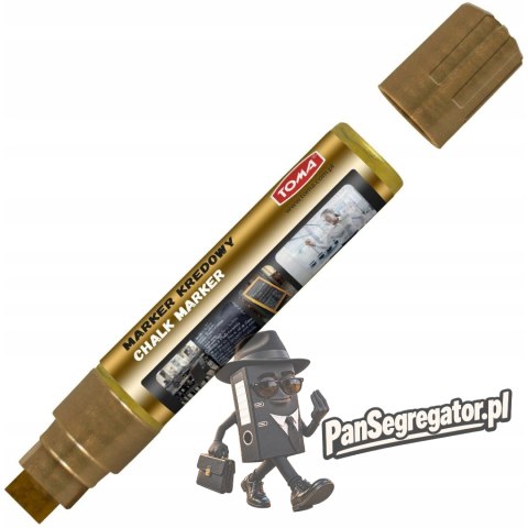 Markery kredowe końcówka 15x8mm -złoty TOMA