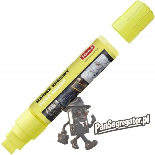 Markery kredowe końcówka 15x8mm żółte TO-290 72 TOMA