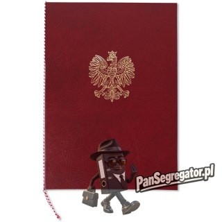 Okładka na dyplom z orłem bordowa 339-075 WARTA