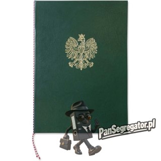 Okładka na dyplom z orłem -zielona WARTA A 339-077