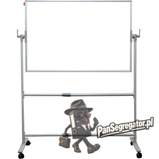 Tablica obrotowo-jezdna TELESCOPIC 180x120xh192cm dwustronnie suchościeralna-magnetyczna biała rama aluminiowa MTO18120 MEMOBE