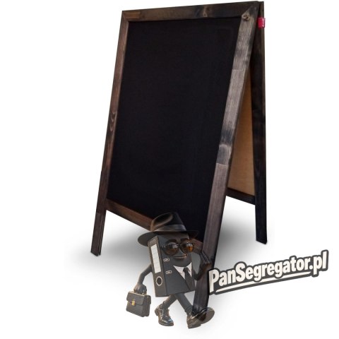 Potykacz kredowy 90x50cm czarny rama drewniana MTX050090.19.47.51 MEMOBE