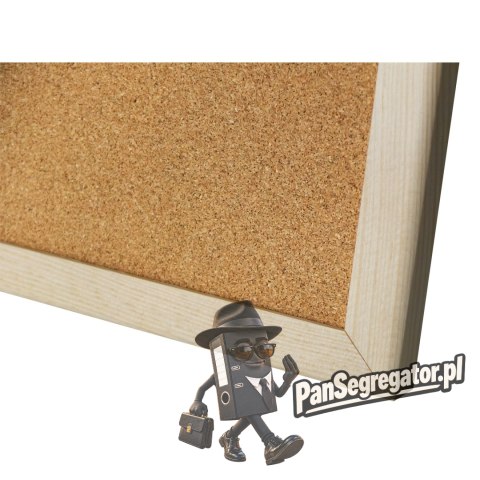 Tablica korkowa 90x60cm rama drewniana MEMOBE SMART MSTC090060