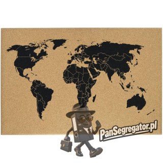 Tablica korkowa MAPA ŚWIATA 60x40cm TC64BR1 MEMOBOARDS
