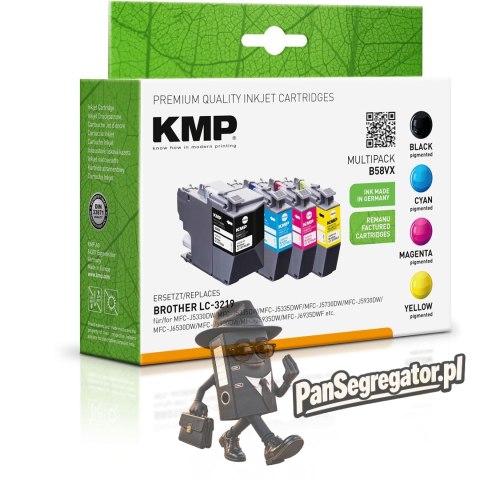KMP 1537,4005 nabój z tuszem 4 szt. Zamiennik Czarny, Cyjan, Purpurowy, Żółty