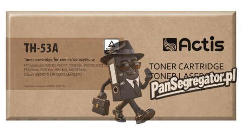 Actis TH-53A Toner (zamiennik HP 53A Q7553A, Canon CRG-715; Standard; 3000 stron; czarny)