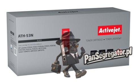 Activejet ATH-53N Toner (zamiennik HP 53A Q7553A, Canon CRG-715; Supreme; 3500 stron; czarny)