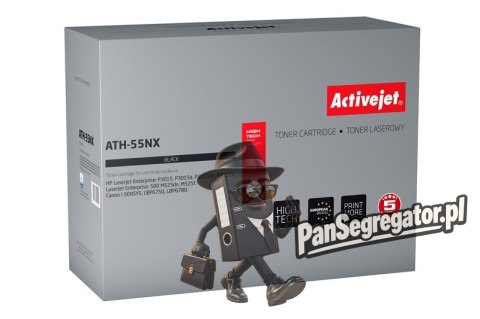 Activejet ATH-55NX Toner (zamiennik HP 55X CE255X, Canon CRG-724H; Supreme; 12500 stron; czarny)