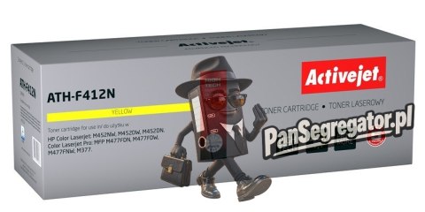 Activejet ATH-F412N Toner (zamiennik HP 410A CF412A; Canon CRG 046 Y 1247C002; Supreme; 2300 stron; żółty)