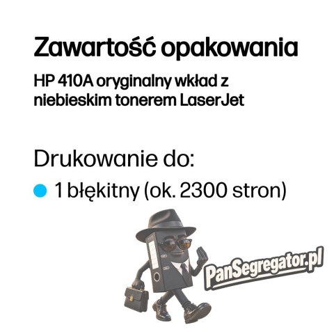 HP 410A oryginalny wkład z niebieskim tonerem LaserJet