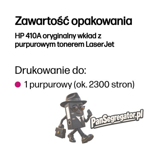 HP 410A oryginalny wkład z purpurowym tonerem LaserJet