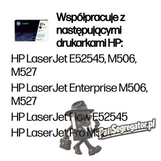 HP 87A oryginalny wkład z czarnym tonerem LaserJet