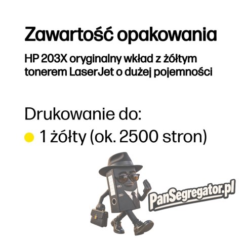 HP LaserJet 203X oryginalny wkład z żółtym tonerem o dużej pojemności