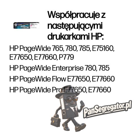 HP Oryginalny purpurowy wkład atramentowy 982X PageWide o dużej pojemności