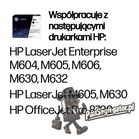 HP Oryginalny wkład laserowy 81A LaserJet, czarny