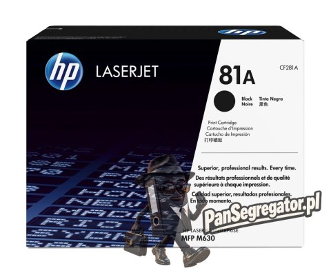 HP Oryginalny wkład laserowy 81A LaserJet, czarny