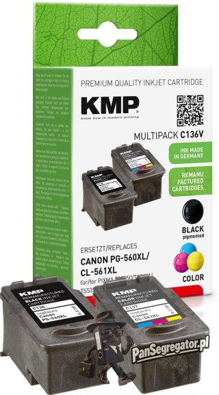 KMP 1581,4005 nabój z tuszem 3 szt. Zamiennik Wysoka (XL) wydajność Czarny, Cyjan, Purpurowy, Żółty