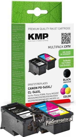 KMP C97V nabój z tuszem 2 szt. Zamiennik Wysoka (XL) wydajność Czarny, Cyjan, Purpurowy, Żółty