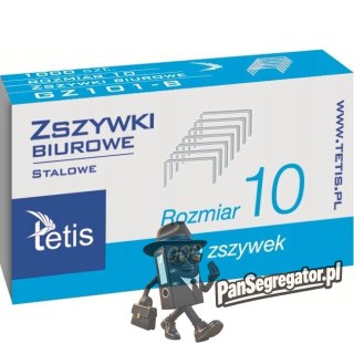 Zszywki biurowe nr. 10 1000szt GZ101-B TETIS
