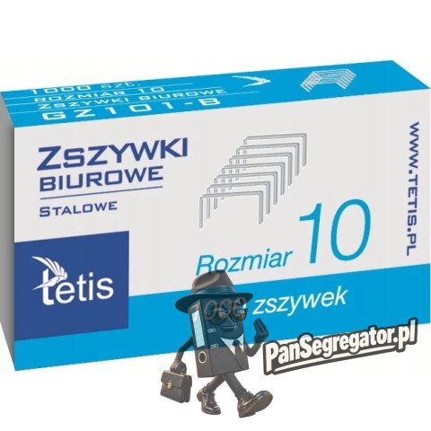 Zszywki biurowe nr. 10 1000szt GZ101-B TETIS