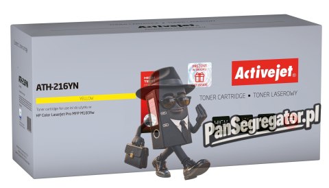 Activejet ATH-216YN Toner (zamiennik HP 216A W2412A; Supreme; 850 stron; żółty) z chipem