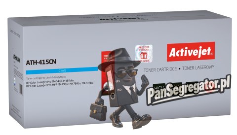 Activejet ATH-415CN Toner (zamiennik HP 415A W2031A; Supreme; 2100 stron; niebieski) z chipem