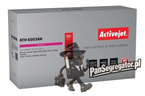 Activejet ATH-6003AN Toner (zamiennik HP 124A Q6003A, Canon CRG-707M; Premium; 2000 stron; czerwony)