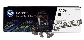 HP 312X zestaw 2 oryginalnych, wysokowydajnych wkładów laserowych czarnych