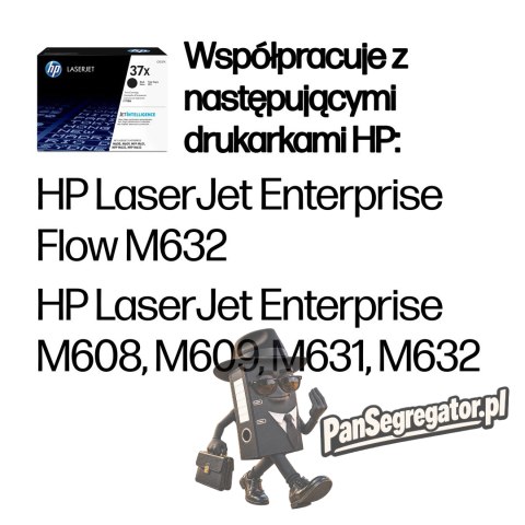 HP 37X oryginalny wkład z czarnym tonerem LaserJet XL