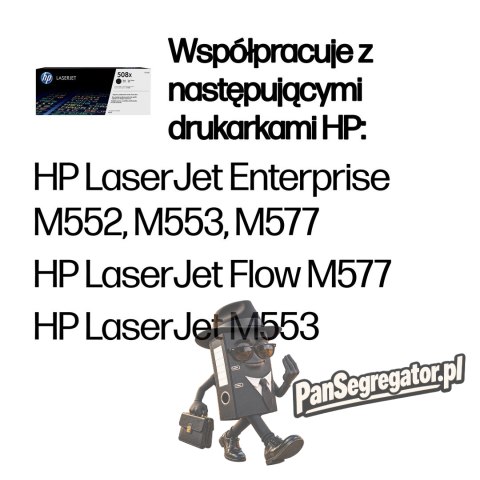 HP 508X oryginalny wkład laserowy o dużej pojemności, czarny