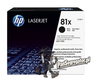 HP Oryginalny wkład laserowy 81X LaserJet, czarny XL