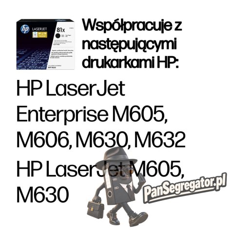 HP Oryginalny wkład laserowy 81X LaserJet, czarny XL