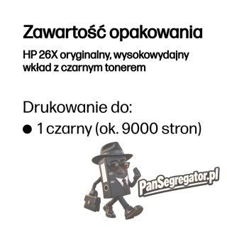 Toner HP czarny HP 26X, HP26X=CF226X, 9000 str.