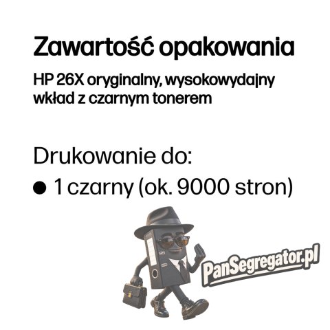 Toner HP czarny HP 26X, HP26X=CF226X, 9000 str.