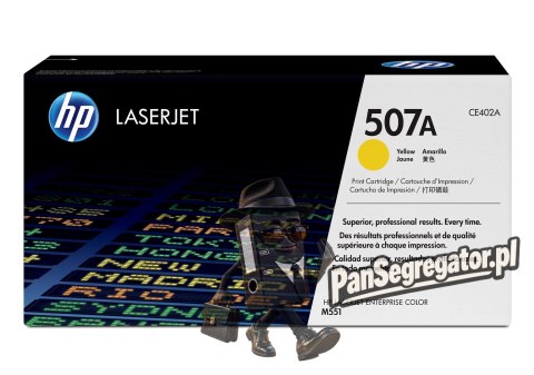 Toner HP żółty HP 507A, HP507A=CE402A, 6000 str.