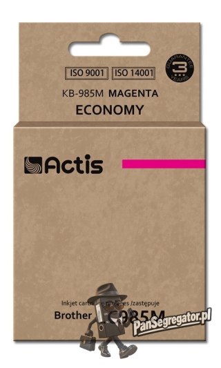 ACTIS KB-985M Tusz (zamiennik Brother LC985M; Standard; 19,5 ml; czerwony)