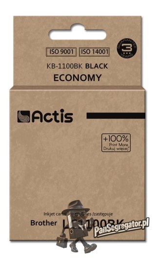 Actis KB-1100Bk Tusz (zamiennik Brother LC1100BK/980BK; Standard; 28 ml; czarny)